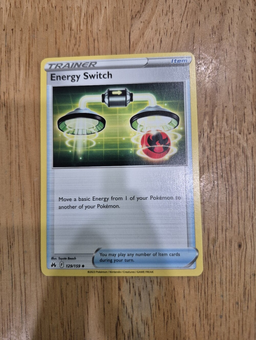 QTY 1 Energy Switch Pokémon Trainer Card